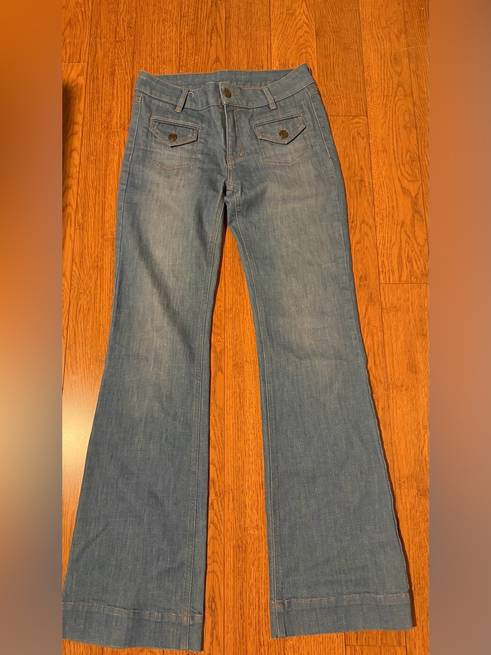 Comptoir Des Cotonniers Light Blue Flared Denim Jeans